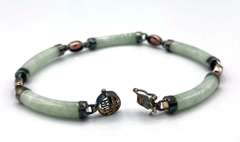 Jade and Gemstone Link Bracelet