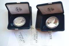 2 1998 Silver Eagles With Boxs and Papers
