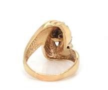 Multi Diamond Waterfall Bypass Ring in 14K
