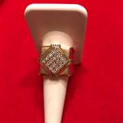 MENS 14K GOLD DIAMOND RING