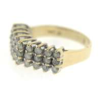 Favorite Yellow Gold 3 Row Diamond Band