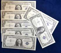 7 Consecutive BU One Dollar Silver Certificate