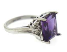 Gorgeous Emerald Cut Amethyst Ring