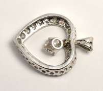 Enthralling Diamond Heart Pendant in 14K WG