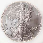 2007 Silver Eagle NGC MS70 Holdered