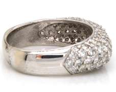Glittering 14kt WG Pave Diamond Ring