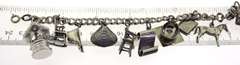 Vintage Sterling Silver Charm Bracelet