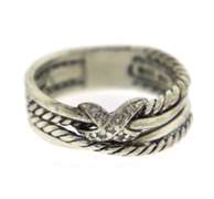 David Yurman X Crossover Ring with Diamond
