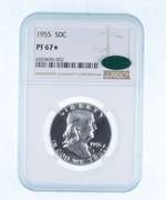 PF67* 1955 Franklin Half Dollar - CAC - Graded NGC