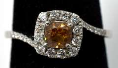 Beautiful Platinum Colored Diamond Ring