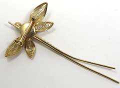 Gold Plated Jade Dragon Fly