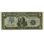 $ 5 1899 Series Indian Chief Silver Certificate