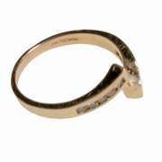 14 K Yellow Gold 5 Round Diamond Ring