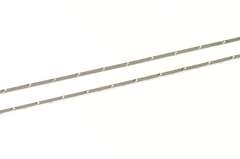 14K White Gold 0.9mm Grooved Box Square Snake Chain Necklace
