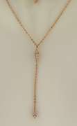 Charming Rose Gold Diamond 2 Strand Necklace