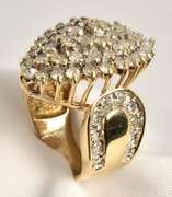 Bold 14k Diamond Cluster