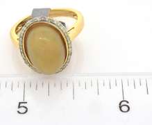 Sublime Opal & Diamond Ring in Vermeil