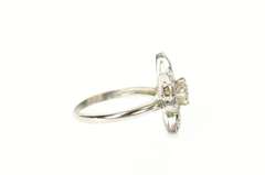 Platinum 0.65 Ctw Art Deco Diamond Flower Engagement Ring