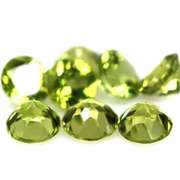 Fantastic 3.27ct 4.5mm round brilliant cut Peridot set