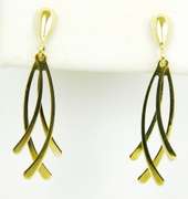 Italian 14K Yellow Gold Dangle Earrings