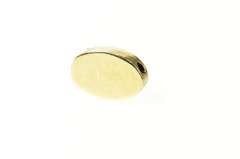 14K Yellow Gold Victorian Green Cabochon Slide Bracelet Charm/Pendant