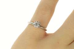 10K White Gold 0.50 Ct Diamond Classic Solitaire Engagement Ring
