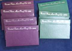 Lot Run Of Proof Sets 1990- 1996