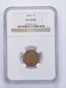 XF45 BN 1869 Indian Head Cent - Graded NGC