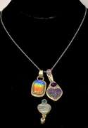 Sterling Silver Chain with Three Pendants