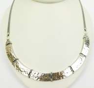 Opulenza Sterling Silver Hammered Neckpiece