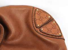 Gucci Brown Leather Babouska Indy Top Handle Bag