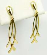Italian 14K Yellow Gold Dangle Earrings