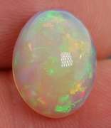 Stunning 4.63ct floral patterned semi-black Opal