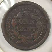 1853 Braided Hair Large Cent