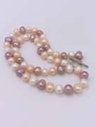 Rare Multi Color Pink, Purple, & White Luster Pearl Necklace-18 inches
