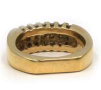 Elegant 14kt YG Channel Set Multi-Row Diamond Ring