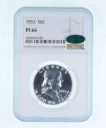 PF66 1953 Franklin Half Dollar - CAC - Graded NGC