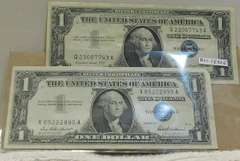 1957 & 57-A Sil Certs, 2 notes Unc