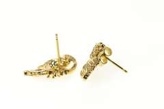 14K Yellow Gold Two Tone Black Hills Leaf Cluster Curved Earrings