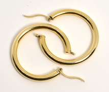 Half Dollar Sized Hoop Earrings