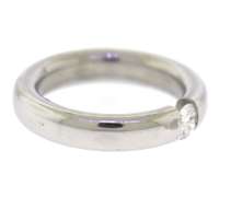 Dazzling 18kt White Gold Tension Set Round Diamond Ring