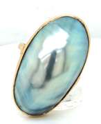 Modern 14kt YG Paua Shell Ring