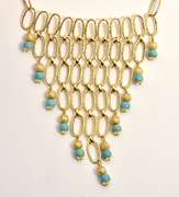 Feminine 18k Necklace with Turquoise