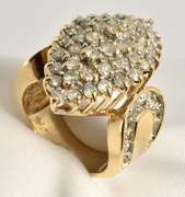 Bold 14k Diamond Cluster