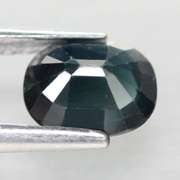 Bold 1.38ct blue black oval cut Sapphire