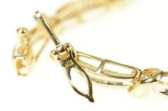 10K Yellow Gold Baguette Diamond Two Tone Classic Tennis Bracelet