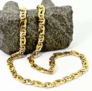 Gorgeous 18K 21" Fancy Link Necklace