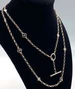 Stylish Sterling and Cubic Zirconia Chain