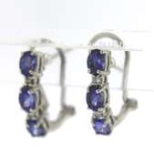 Fantastic Tanzanite & Diamond Accent Earrings