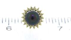 Stunning Black Pearl and Diamond Halo Earrings